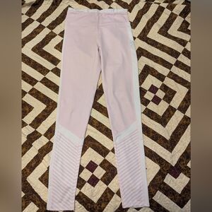Women's Pink Performance Leggings with Striped Detail